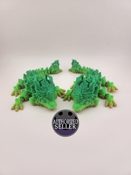 Autumn Flexi Dragon | Fantasy Gift | Custom Colour | Unique Dragon | High-Quality PLA