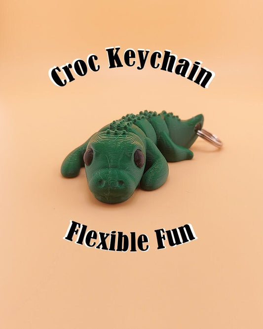 Croc Keychain / Keychain / Crocodile / Animals / Fidget Keychain