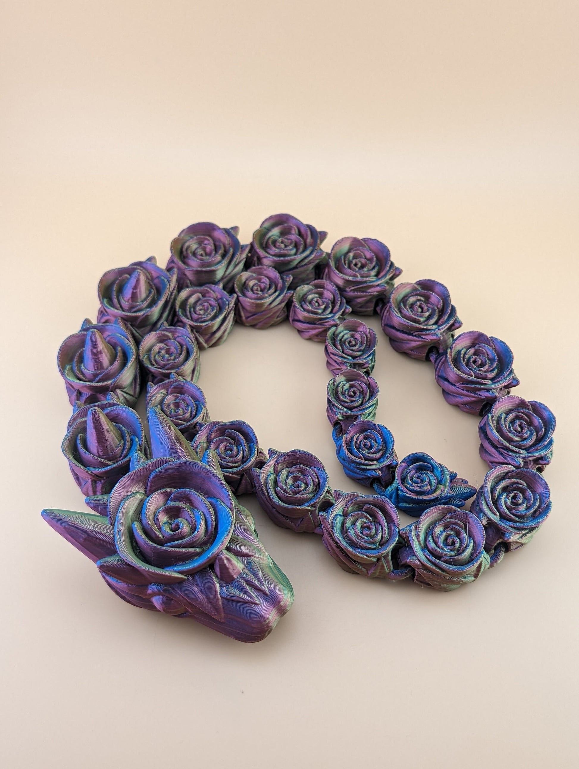 Rose Snake | Fantasy Gift | Custom Colour | Unique Dragon | High-Quality PLA