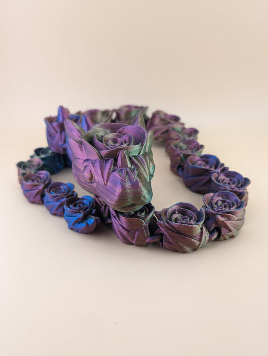 Rose Snake | Fantasy Gift | Custom Colour | Unique Dragon | High-Quality PLA