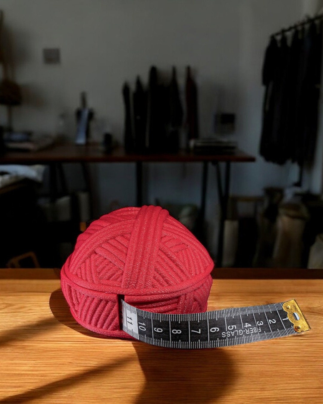 Wool Ball Tape Measure Holder: A Chic Organizer for Your Sewing Essentials